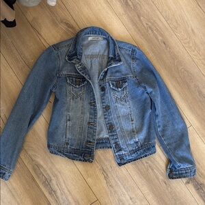 Refuge Blue Jean Jacket Cropped Style